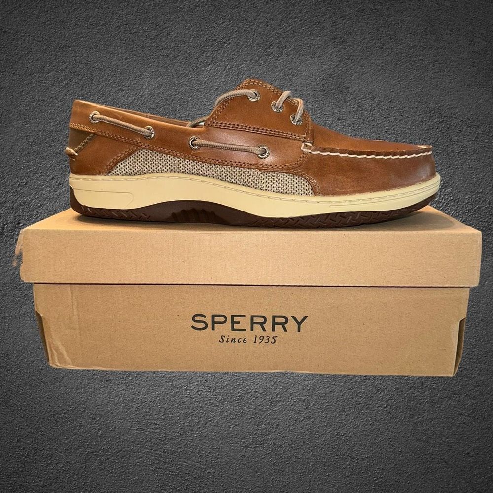Sperry Billfish 3-Eye Boat Shoe Men’s Size 11 XW Dark Tan Leather 0799320